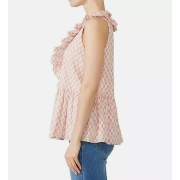 Kate Spade ruffle bib tie shell blouse, NWOT size small - Picture 3 of 11